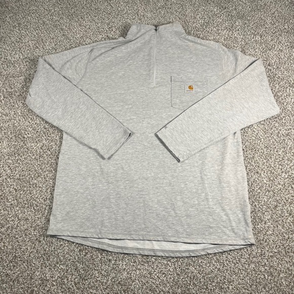Carhartt Other - Carhartt Force Relaxed Fit Quarter Zip Pullover Gray Mens Large Chest Pocket L